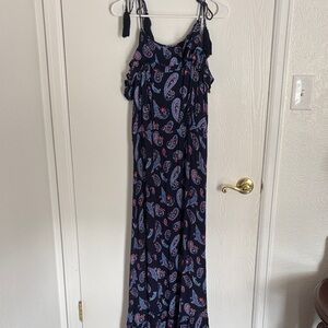 Westport Dark Blue Paisley Maxi Dress